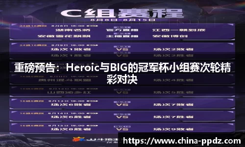 重磅预告：Heroic与BIG的冠军杯小组赛次轮精彩对决